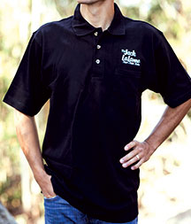 Jack LaLanne Embroidered Black Polo With Pocket
